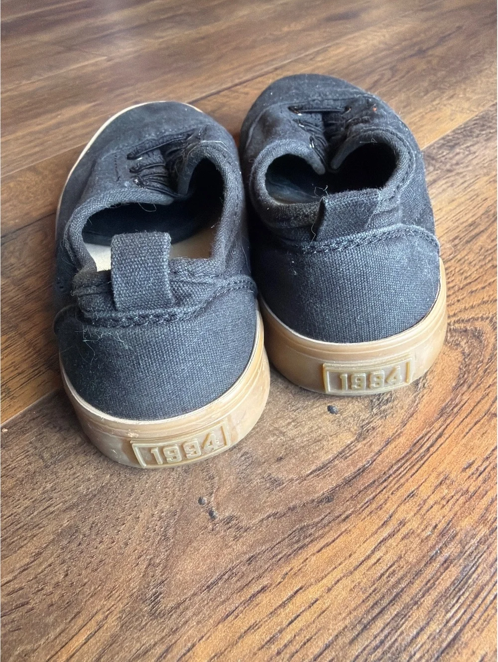 Old Navy Black Canvas Sneakers with Gum Sole Size 13